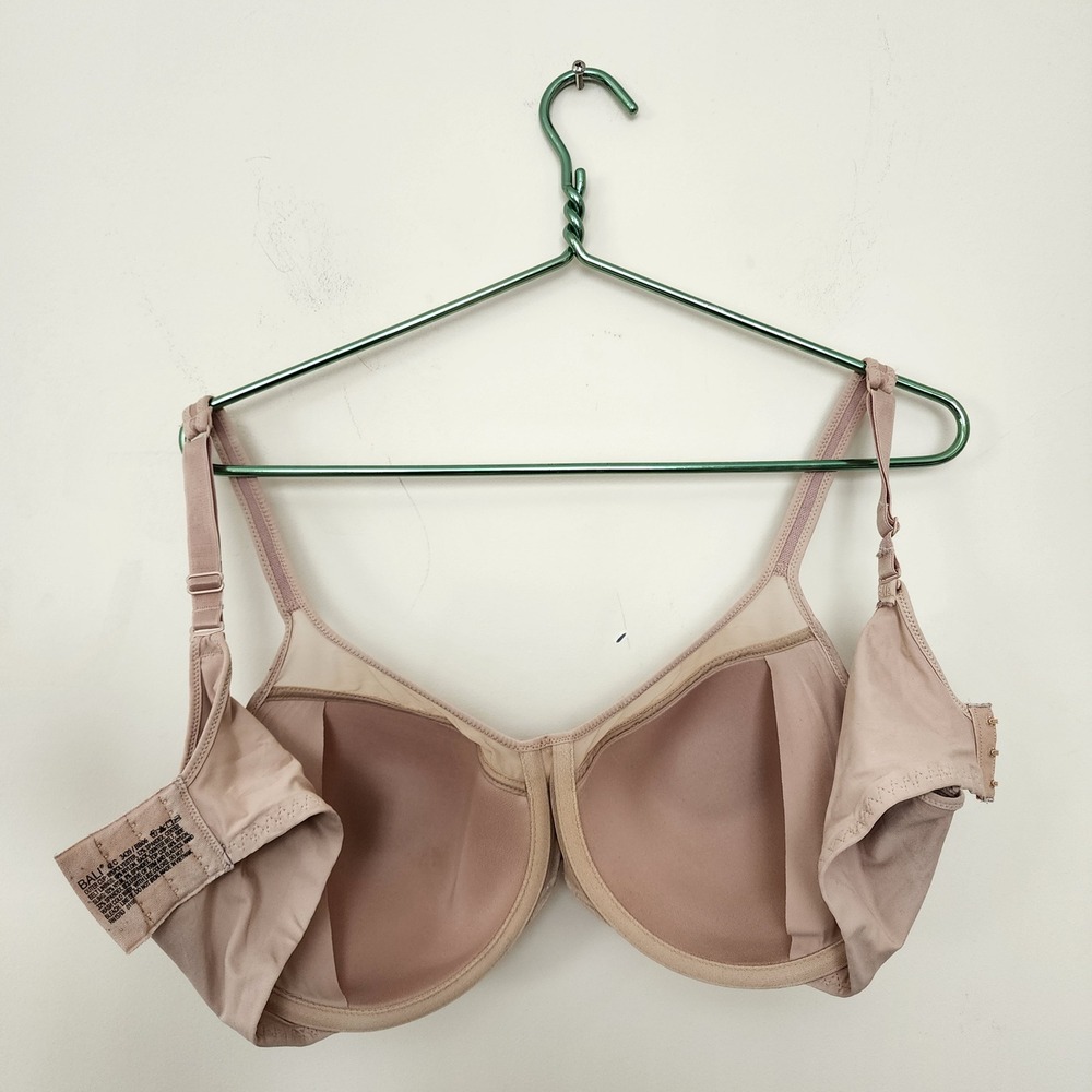 ⭐️ Bali 3439 Passion for Comfort Underwire Bra 42C Nude Beige Tan Basics - Picture 4 of 7